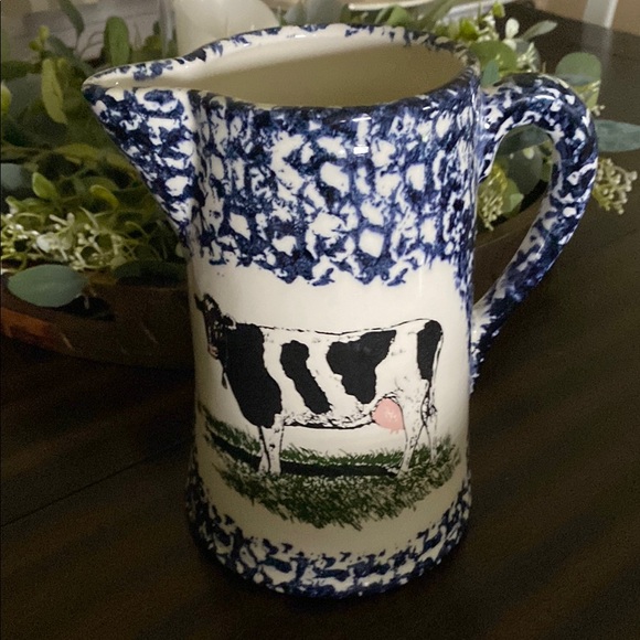 Splatterware cow pitcher - Picture 1 of 9